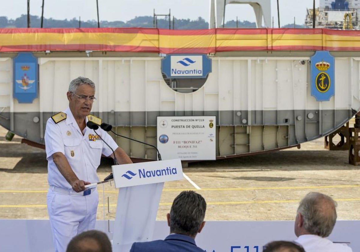 Puesta de quilla en Ferrol de la primera unidad de las F-110