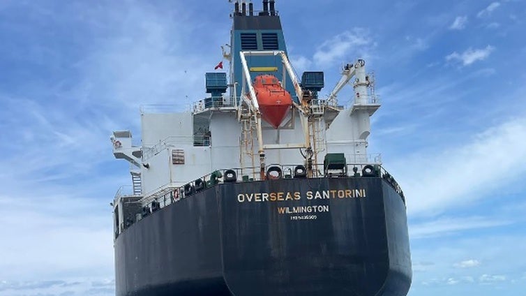 Piden que el buque 'Overseas Santorini' no atraque en Algeciras porque lleva combustible para Israel