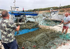 El alga asiática desespera a los pescadores de Conil: «La situación es insostenible»