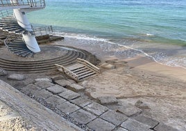 Instalan un acceso a la escalera de caracol de Santa María del Mar