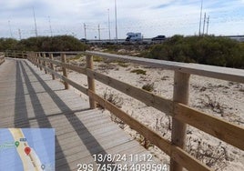 La Junta repone los tablones de madera robados  y repara los desperfectos detectados del Eurovelo 8 en Cádiz