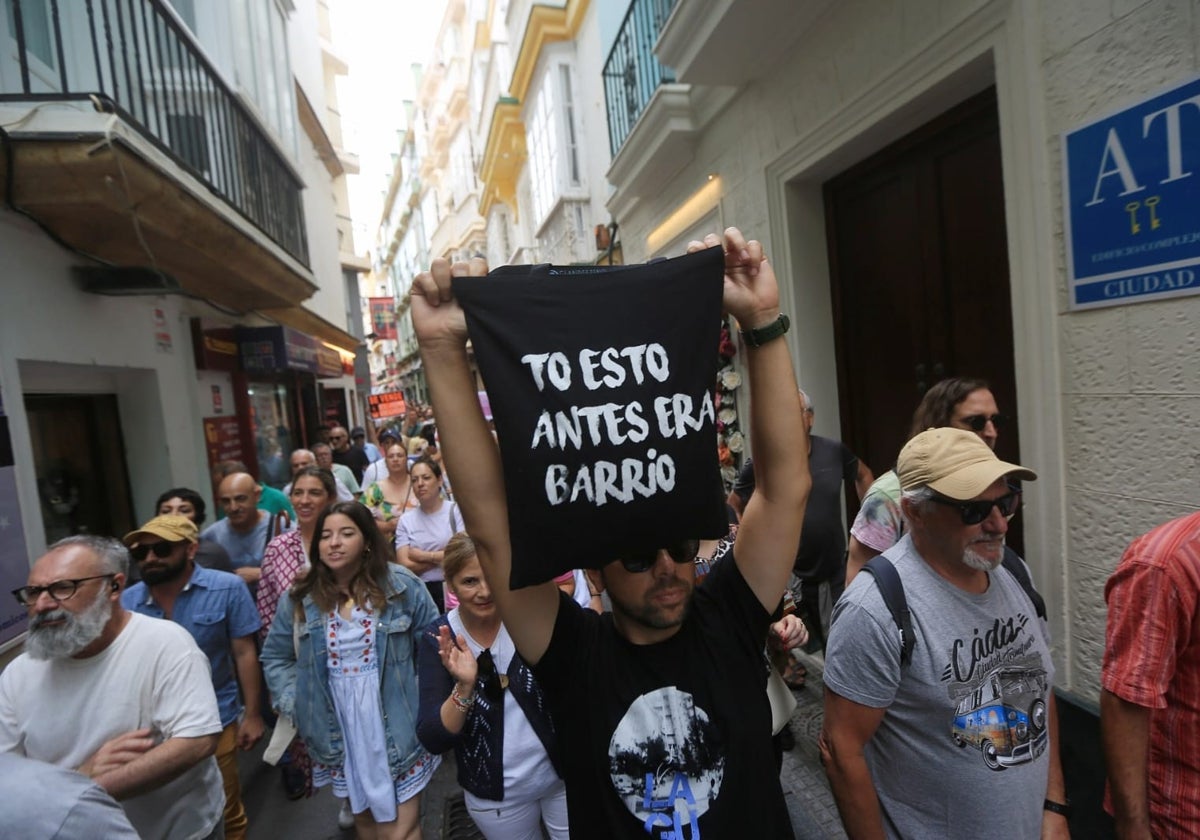 Imágenes de la manifestación del pasado mes en Cádiz.