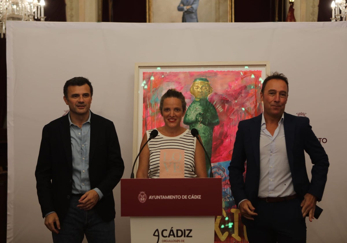 Bruno García, Maite González y José Manuel Coss, en la presentación de la programación este jueves.