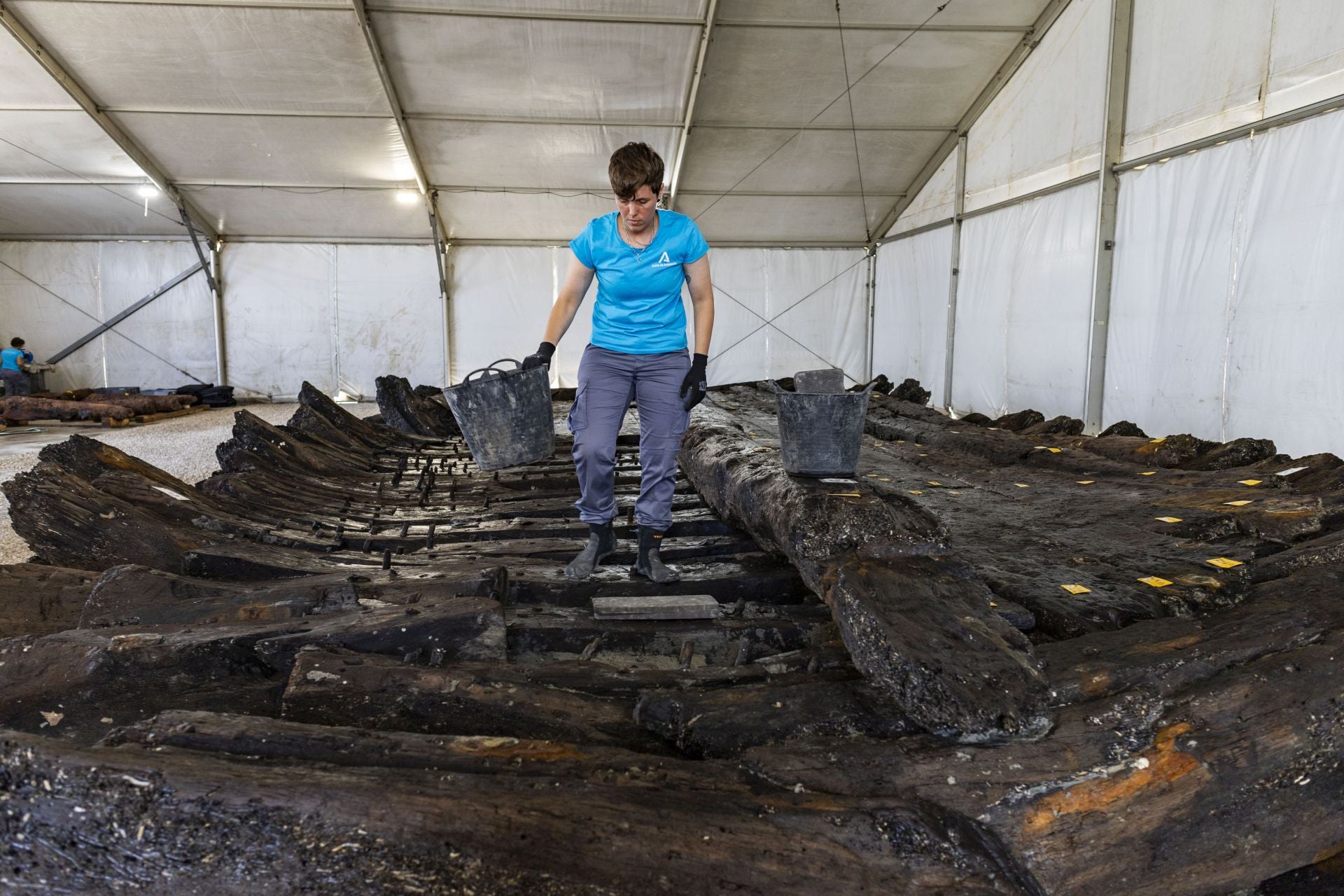 Fotos: así se ve parte del galeón del siglo XVII hundido en aguas de Cádiz