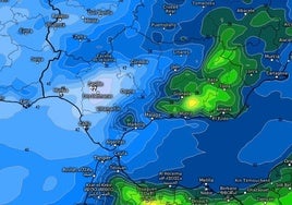 Un río de humedad se adentrará en la Península y se dirigirá hacia Cádiz