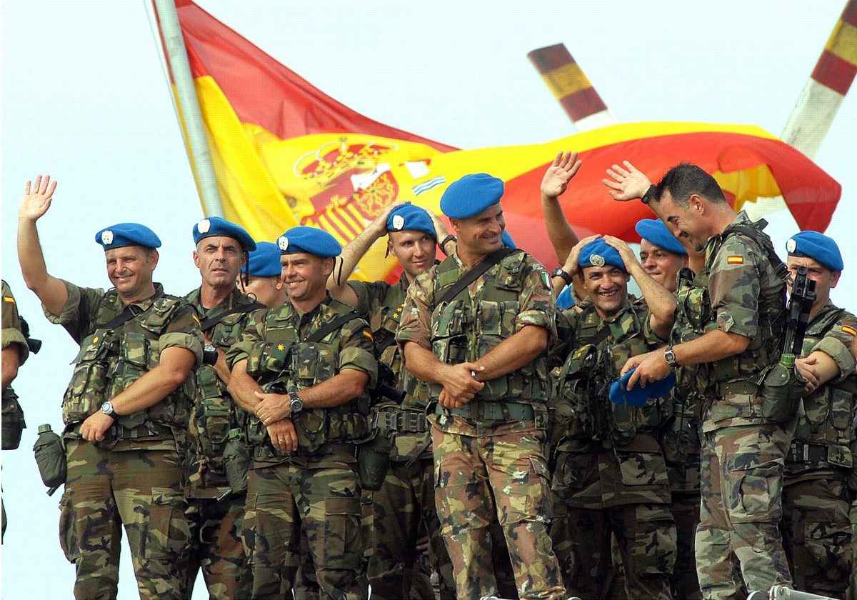 Miembros del contingente militar español desplegado en Líbano