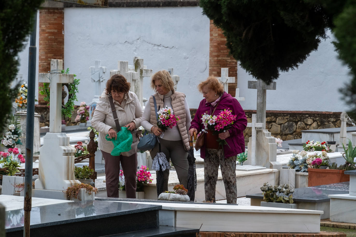 Fotos: El Día de Todos los Santos congrega a cientos de gaditanos en los cementerios de la provincia