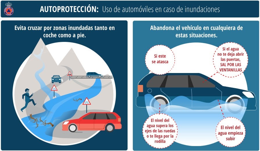 Imagen de las recomendaciones de Protección Civil