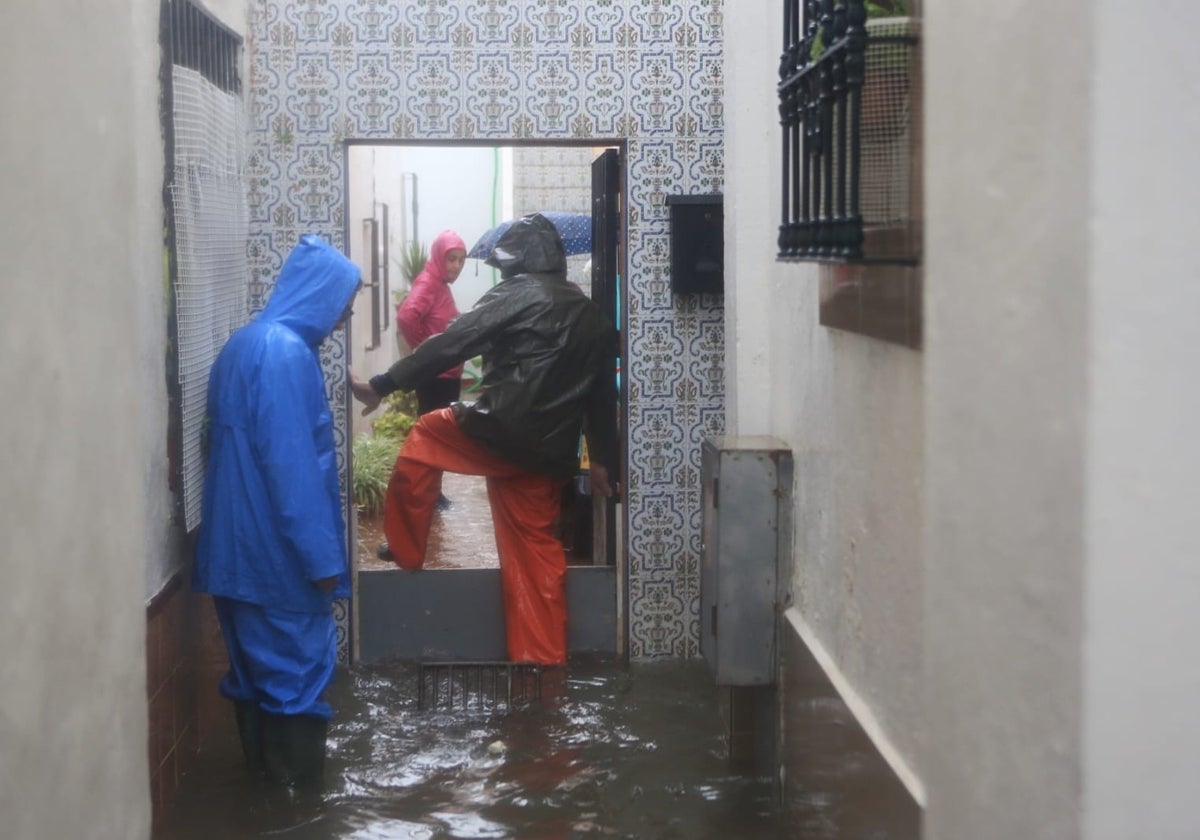 La barriada del Buen Pastor, anegada por las lluvias del 31 de octubre