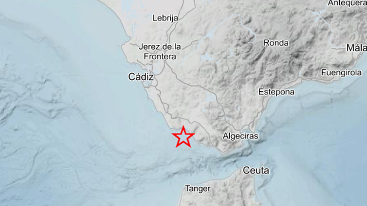 Registrado un terremoto al sur de Barbate de 3.0