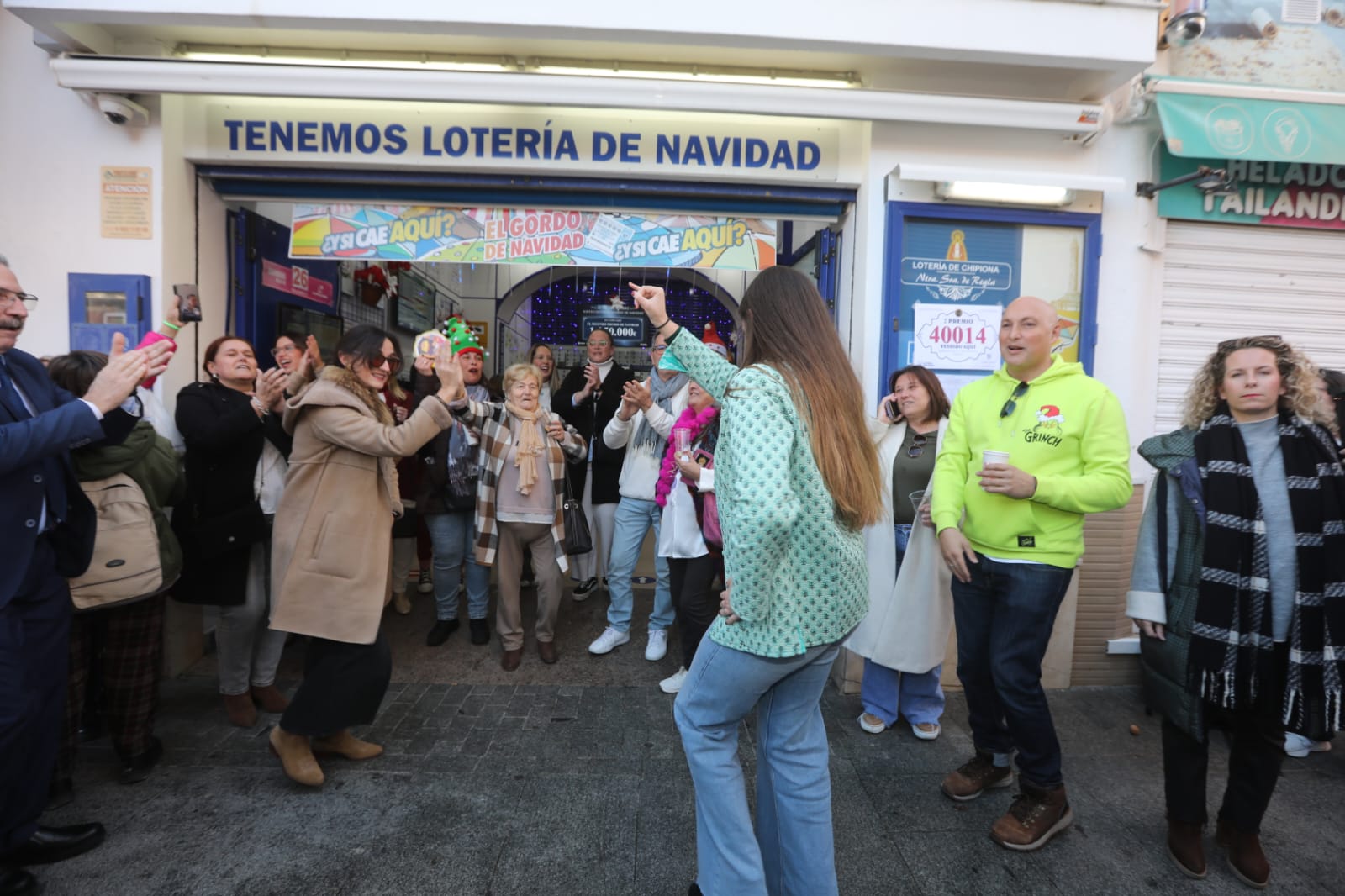 Las imágenes de la alegría de la lotería