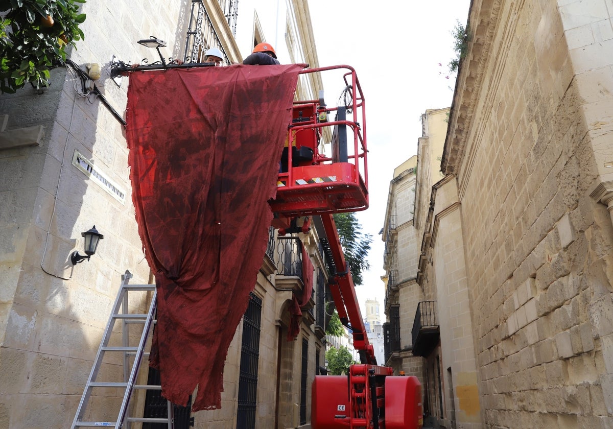 Preparativos para el rodaje en San Dionisio en Jerez