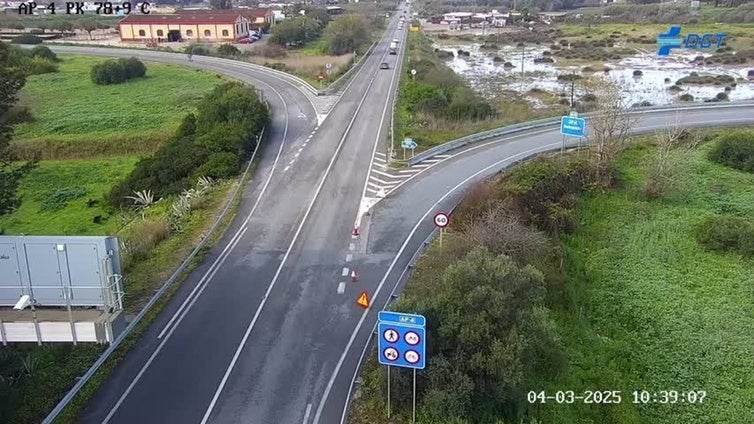 Autopista de Cádiz: reabre la AP-4 en el acceso norte a Jerez, cortada desde este lunes por las fuertes lluvias