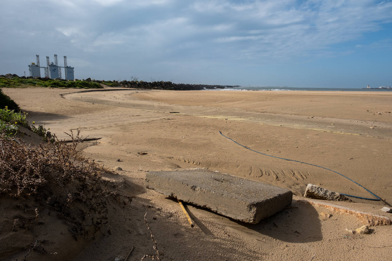 Fotos: Así están las playas gaditanas tras las fuertes lluvias