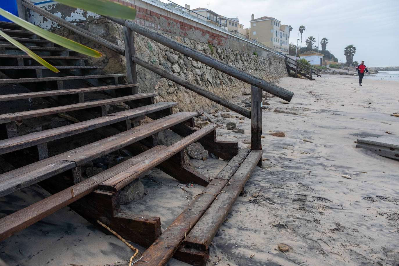 Fotos: Así están las playas gaditanas tras las fuertes lluvias