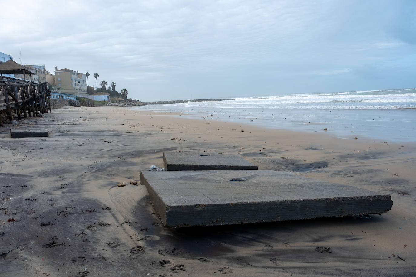 Fotos: Así están las playas gaditanas tras las fuertes lluvias