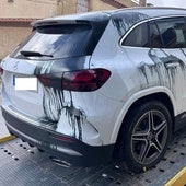Vehículo de la jueza del 'caso Barbate' vandalizado.
