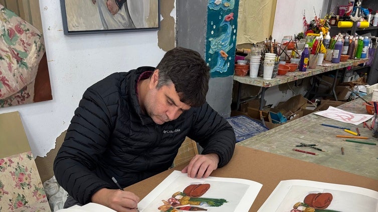 El pintor gaditano Pepe Baena ilustra la nueva edición de Cruzcampo, 'Patrimonio'