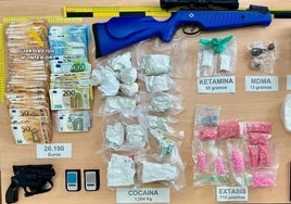 Ketamina, MDMA, cocaína, éxtasis, marihuana... el comercio de droga destapado en Cádiz
