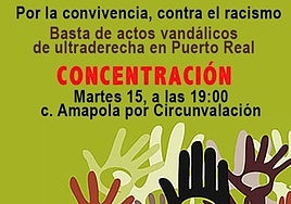 Puerto Real condena los actos de racismo y vandalismo en la ciudad