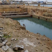 Imagen de archivo de inundaciones en el túnel de acceso a la nueva terminal de contenedores de Cádiz