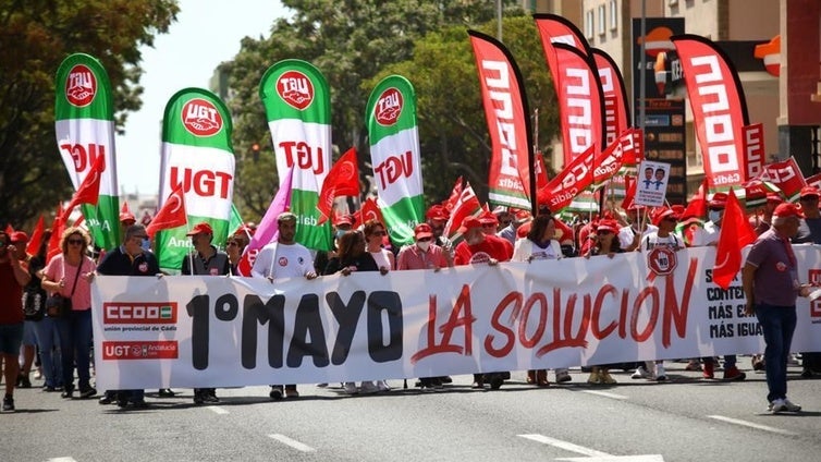 Los sindicatos calientan motores en Cádiz para un Primero de Mayo dividido y con casi un 21% de paro