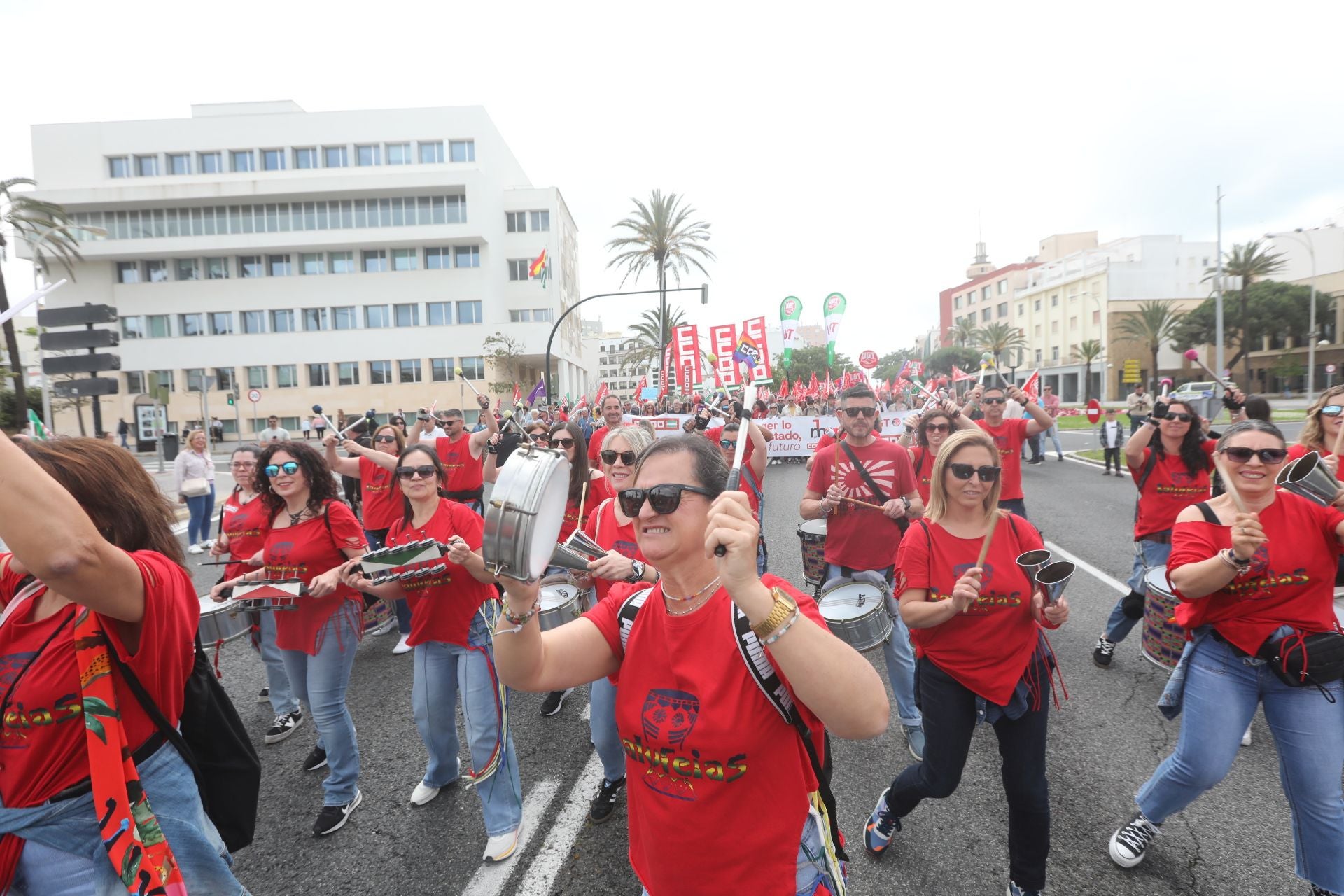 Fotos: Así han sido las dos manifestaciones del Primero de Mayo en Cádiz
