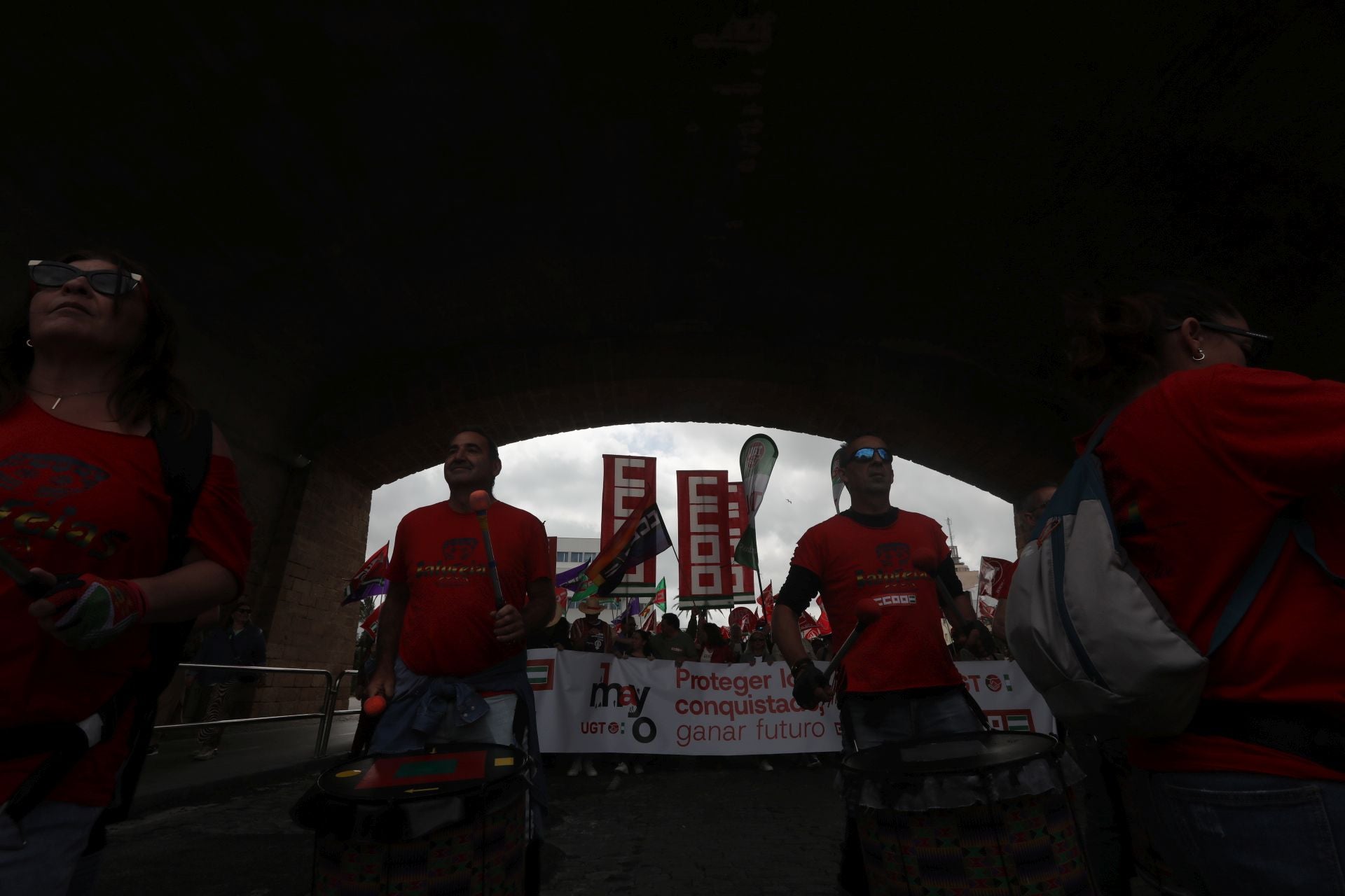 Fotos: Así han sido las dos manifestaciones del Primero de Mayo en Cádiz