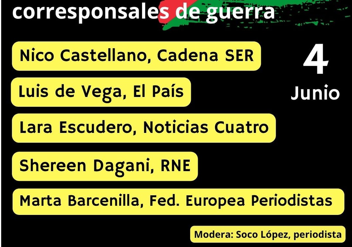 Cádiz acoge una charla con periodistas que han estado en Gaza y otras zonas en guerra