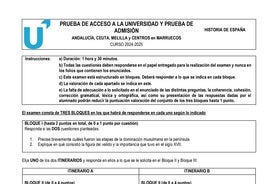 Los exámenes de Lengua y Literatura, Historia de España, Filosofía e Inglés de la Selectividad en Andalucía en 2025
