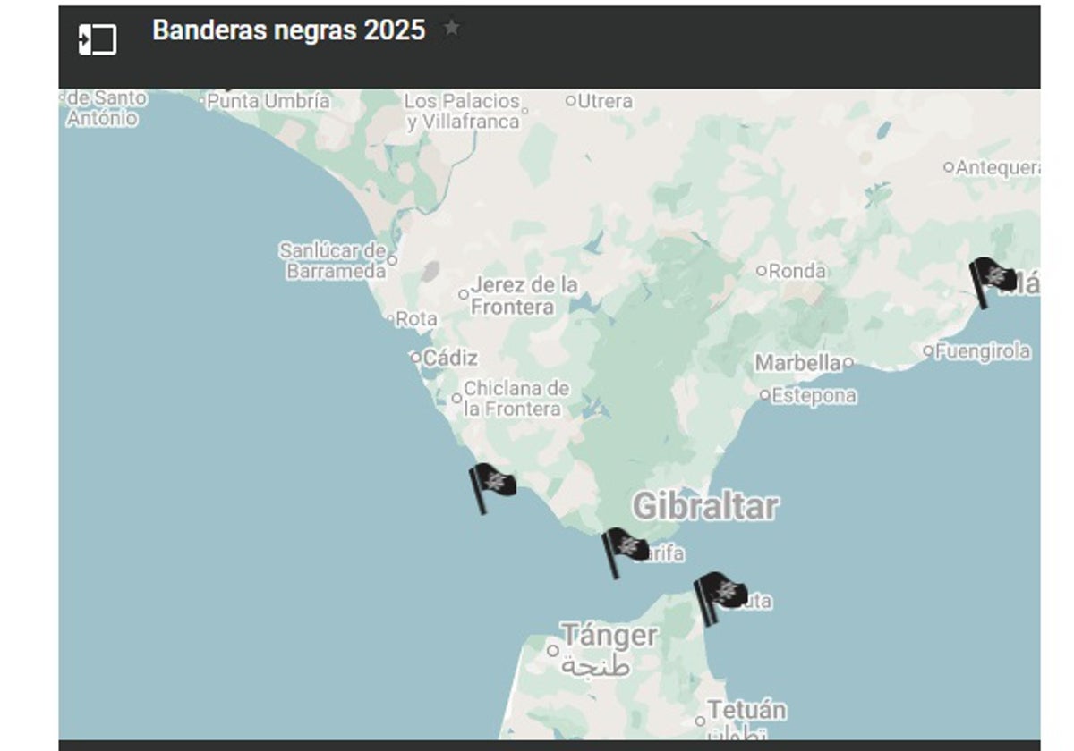 La provincia de Cádiz suma dos banderas negras en 2025