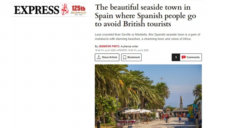 El periódico británico pone Tarifa en su foco