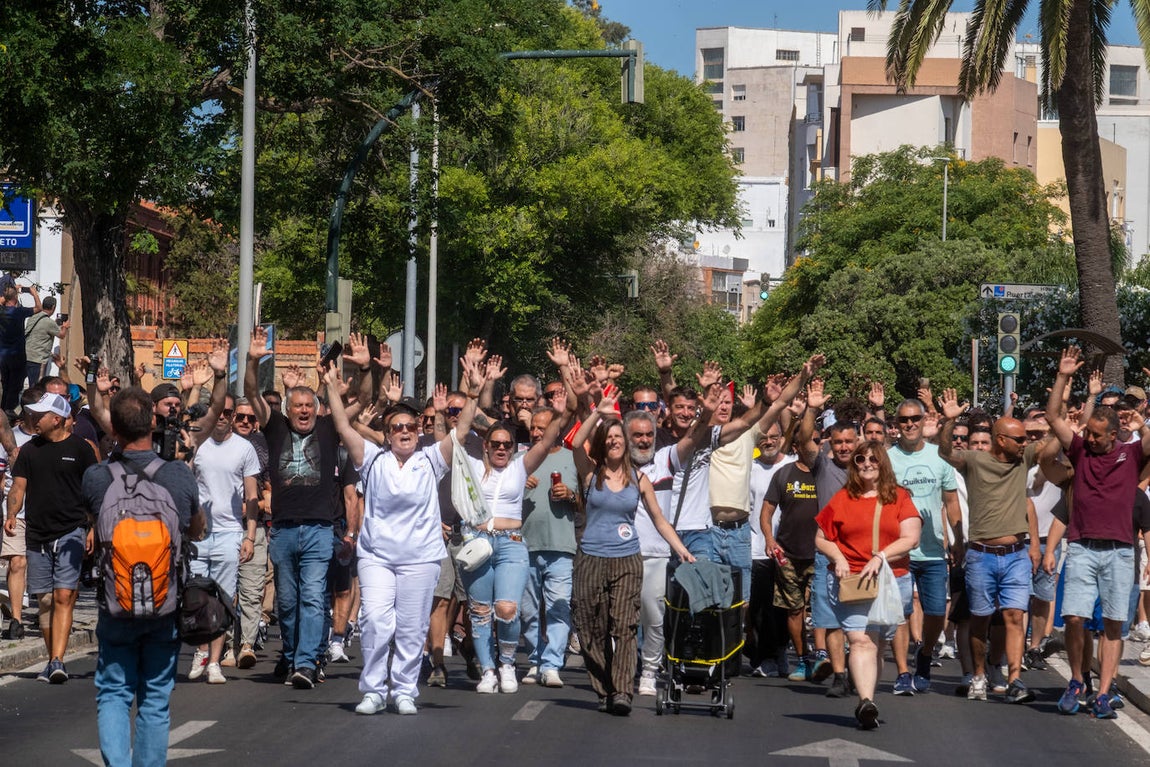 Fotos: Así ha sido la protesta de la huelga del metal en Cádiz de este miércoles