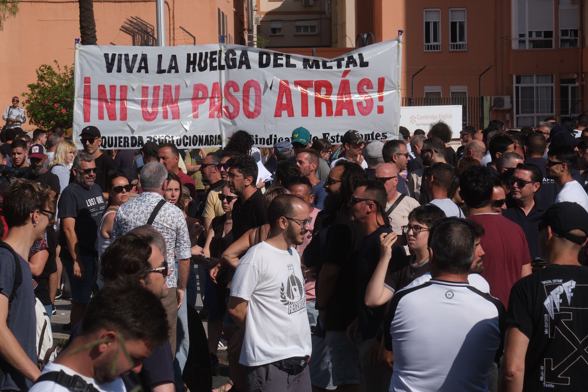 Un momento de la manifestación del miércoles en Cádiz
