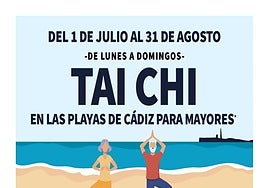 Comienzan los talleres de taichí para mayores de 60 en las playas de Cádiz