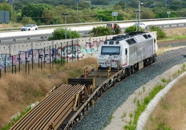 Primer ensayo con el tren de La Cabezuela