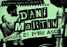 Dani Martín anuncia un concierto en Cádiz para el próximo verano: fecha, lugar y cómo comprar entradas
