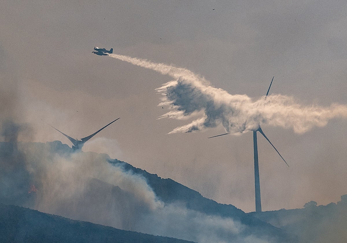 Moreno pide «máxima prudencia» hasta la extinción del incendio de Tarifa