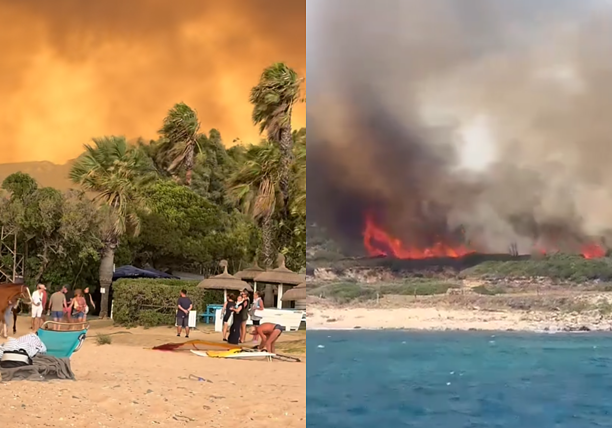 Impactantes imágenes del incendio de Tarifa