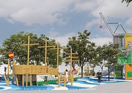 Así va a ser la zona infantil del parque de la Magdalena en San Fernando