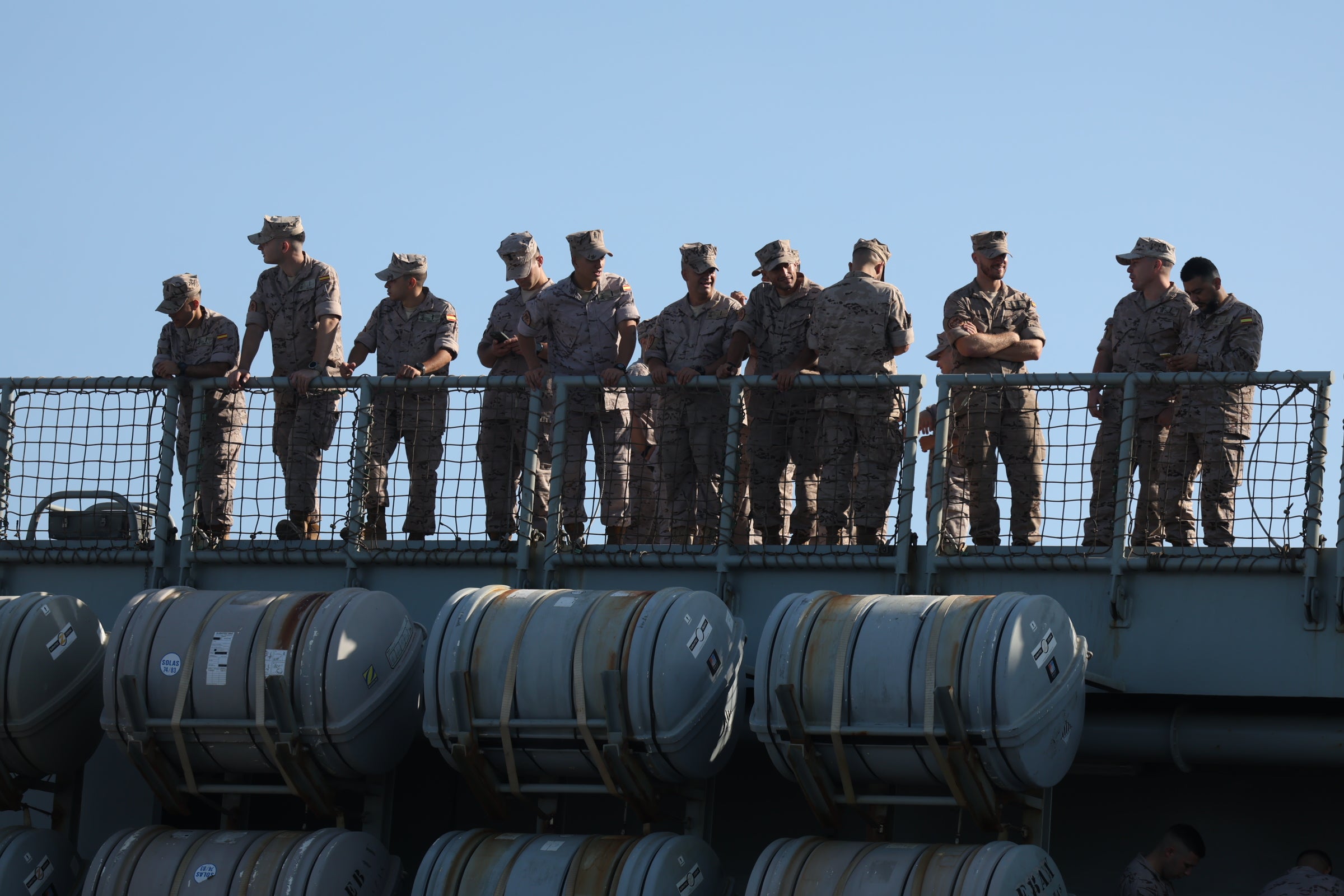Así ha salido la salida del buque &#039;Galicia&#039; de la Base de Rota