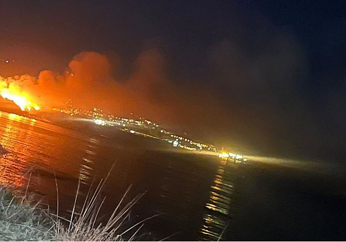 Incendio en el Parque del Centenario de Algeciras
