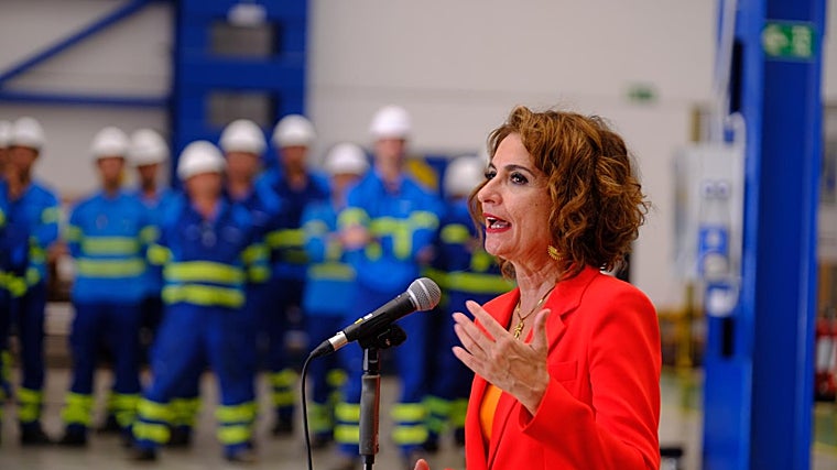 María Jesús Montero, en Navantia San Fernando