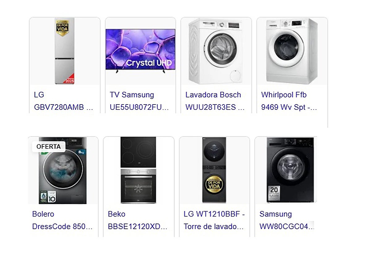 Clonó la web de una tienda de electrodomásticos