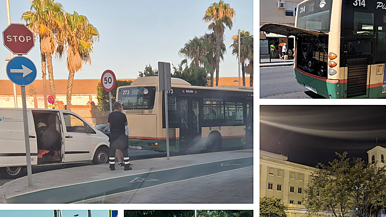La flota de autobuses de Cádiz no sale del taller