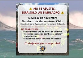 Cádiz se blinda: cortes de tráfico para el simulacro de tsunami de este jueves