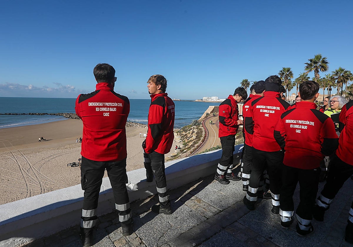 Santa María del Mar se convirtió en escenario del simulacro.