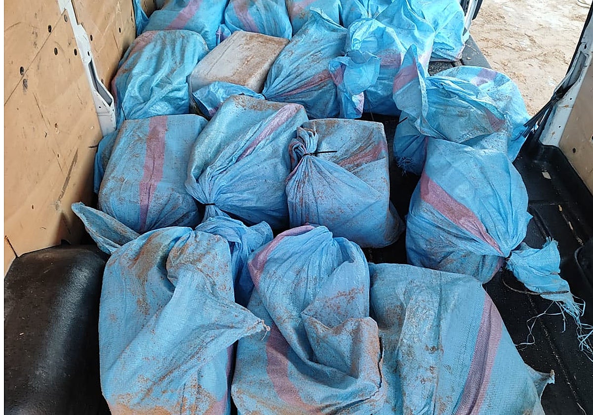 Alijo de cocaína incautado en Barbate