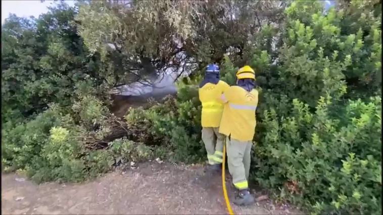 Así ha quedado el parque de Las Canteras tras el incendio