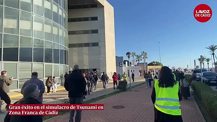 Simulacro de tsunami en Zona Franca de Cádiz